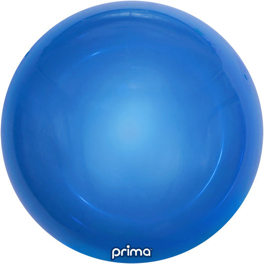 Prima  Blue Metallic Sphere 20 inch Sphere Balloon 1ct