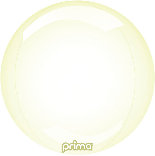 Prima Yellow Glass Sphere 18 inch Sphere Balloon 1ct