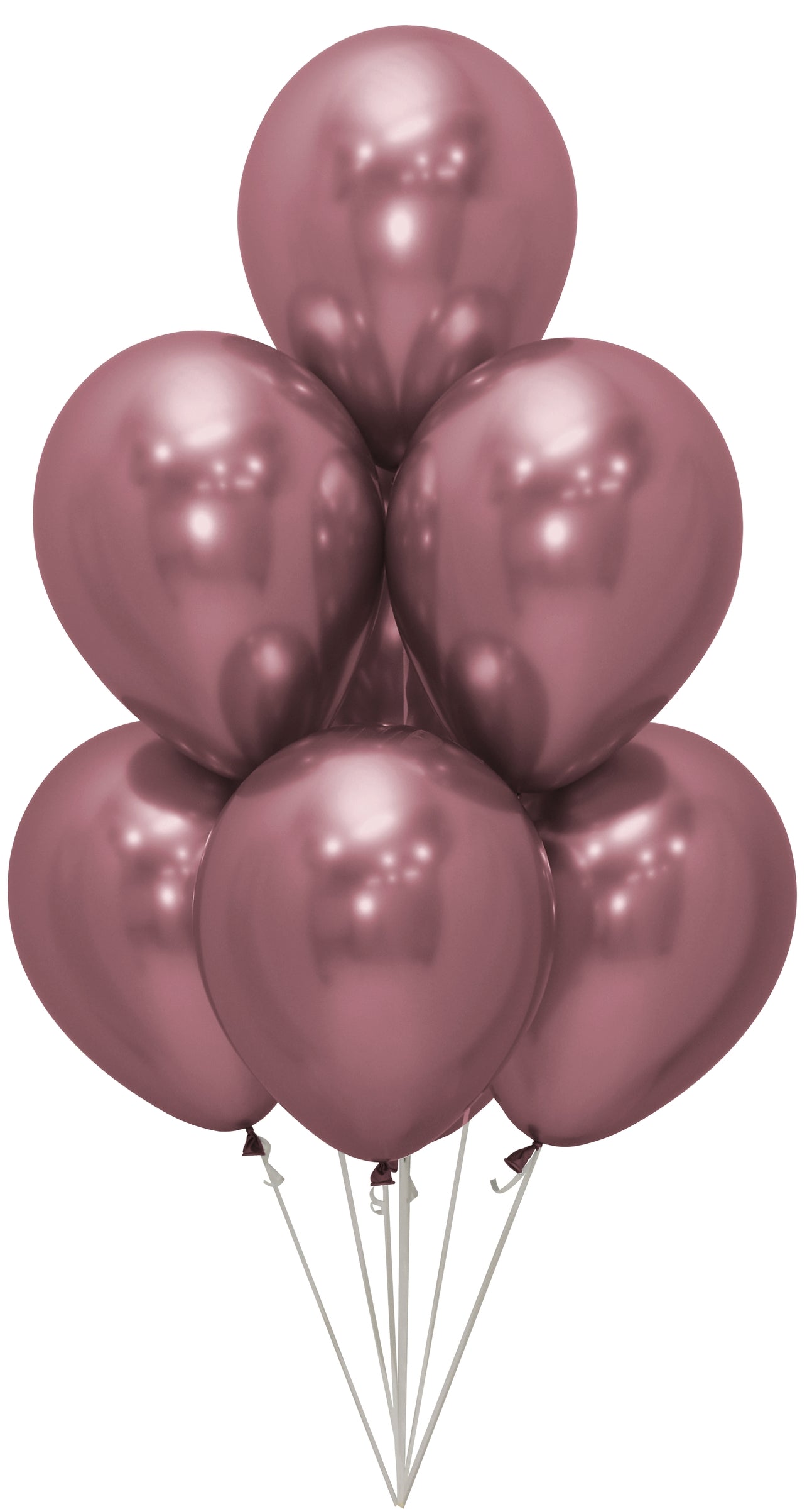 Solid Chrome 11 inch Latex Balloon with Helium 12ct