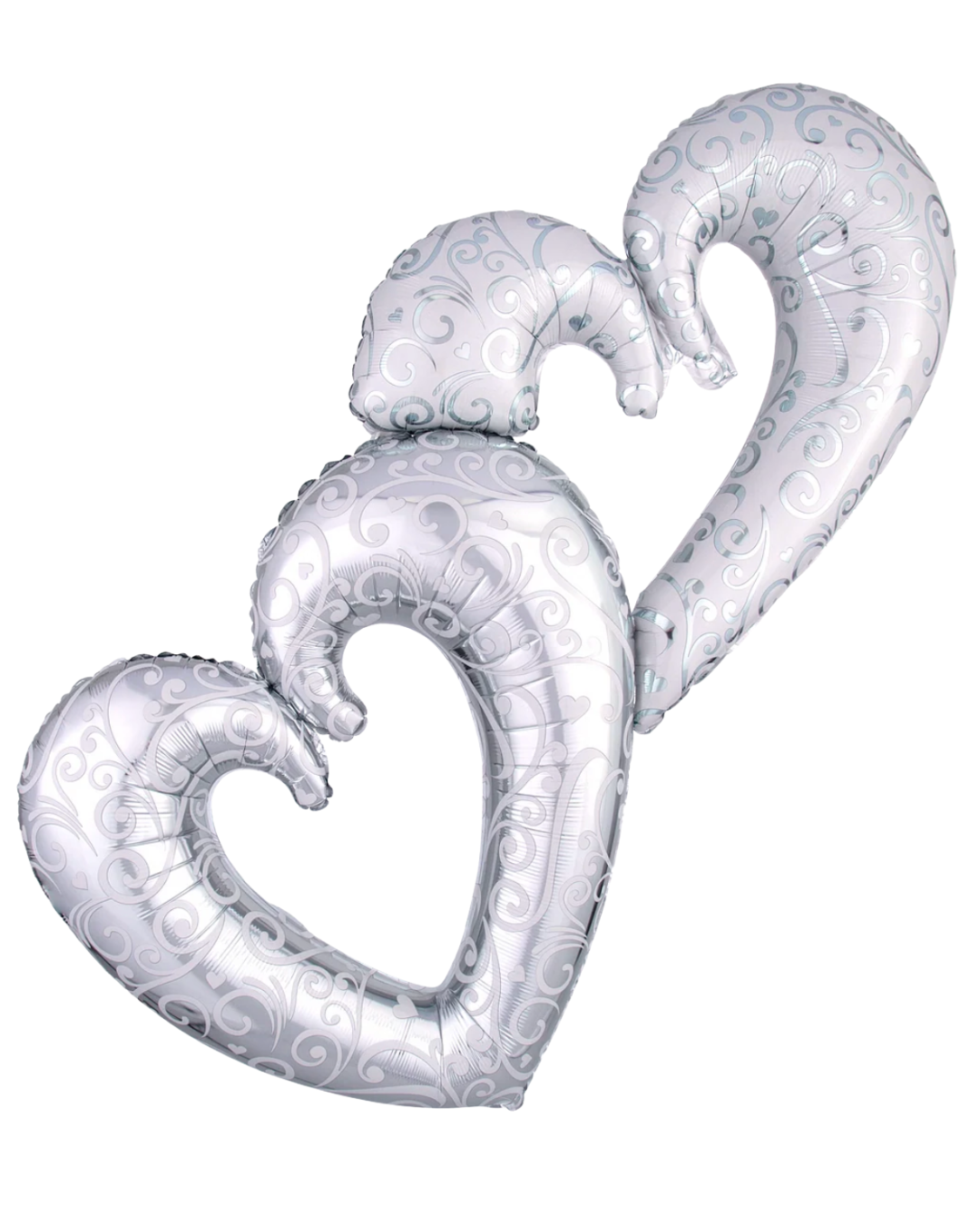 Anagram Interlocking Hearts 53 inch Foil Balloon 1ct