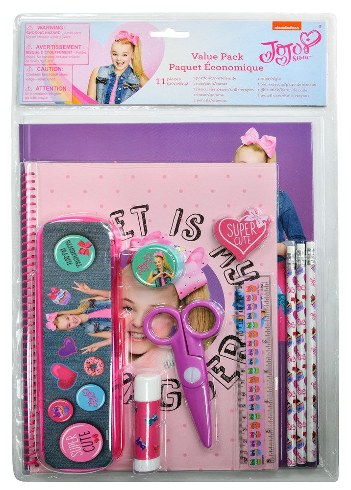 JoJo Siwa Value Pack de 11 piezas con estuche de plástico