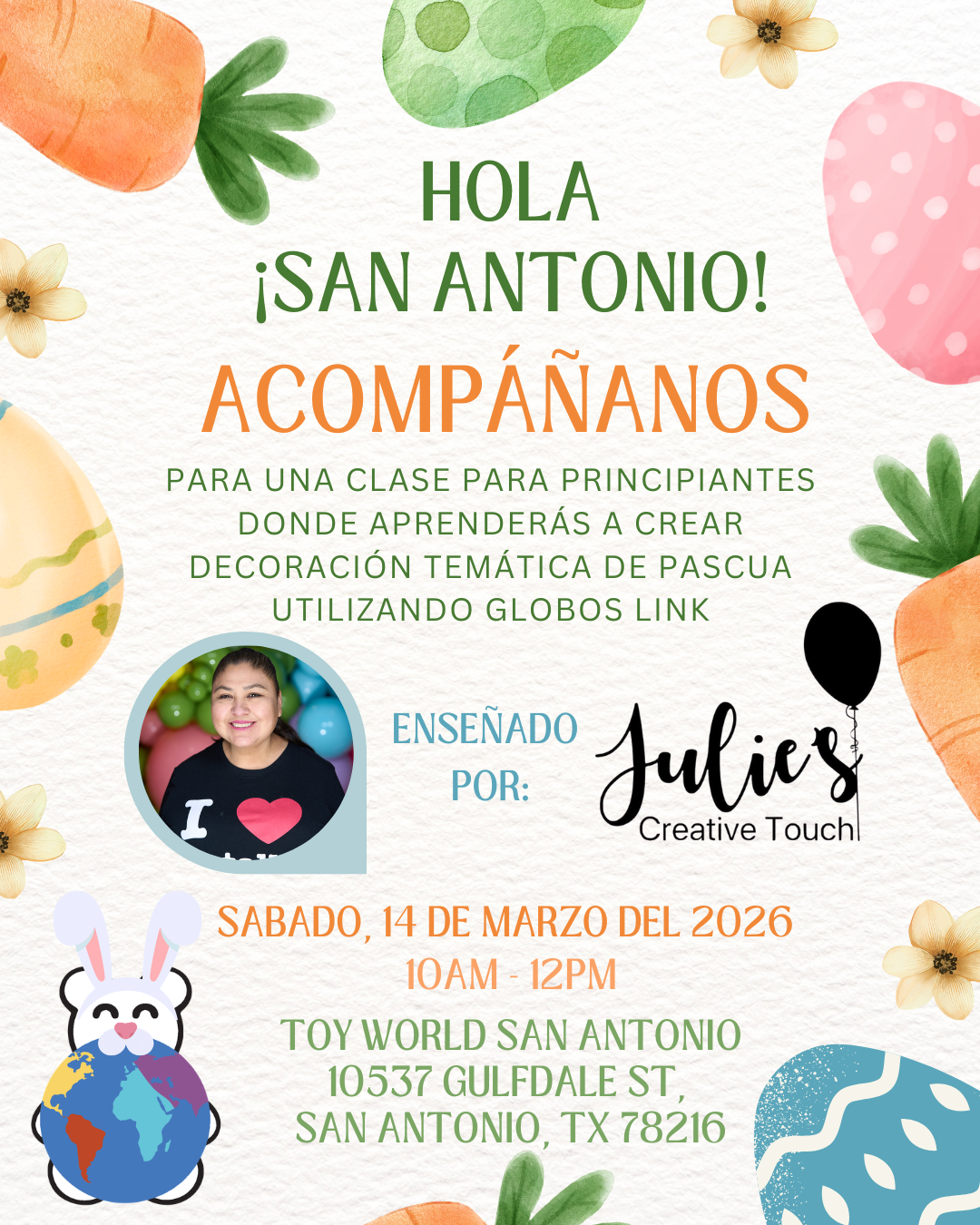 San Antonio - Beginner Balloon Class with Julie's Creative Touch