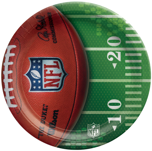 NFL Drive Football Round PLates 7 inch 8ct image