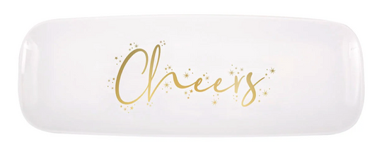 New Year's Cheers Plastic Serving Tray 17.5 inch x 6.5 inch