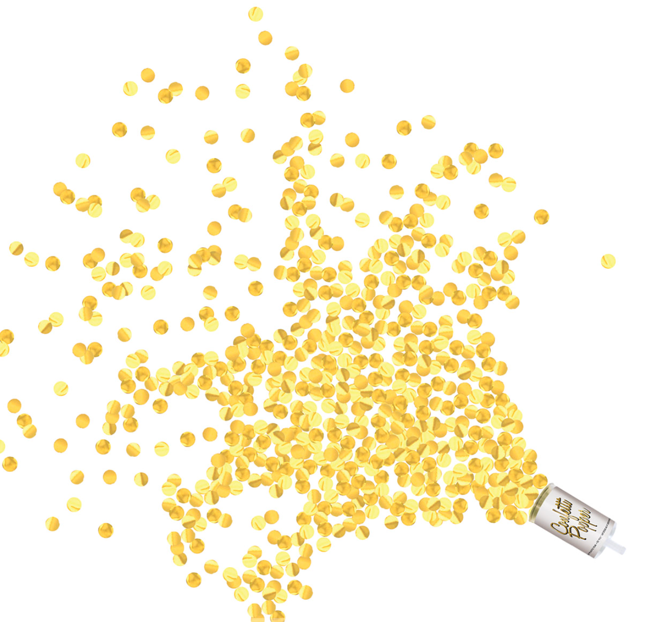 New Years Push Up Confetti Popper in Gold 1ct