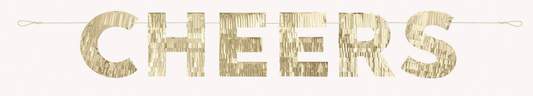 Cheers Gold Foil Fringe Letter Banner 4ft