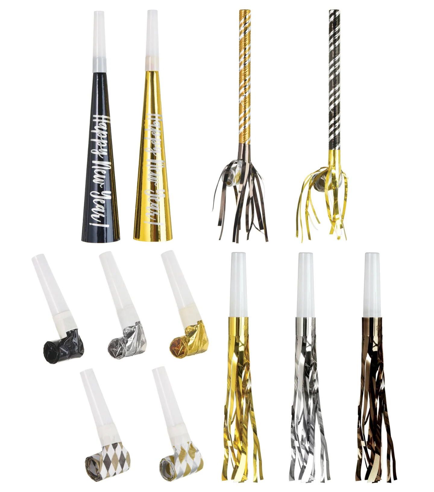 New Years Eve Horns & Blowouts Mega Value Pack 50ct