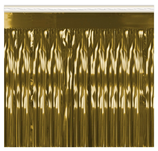 NYE Metallic Fringe Drape in Gold