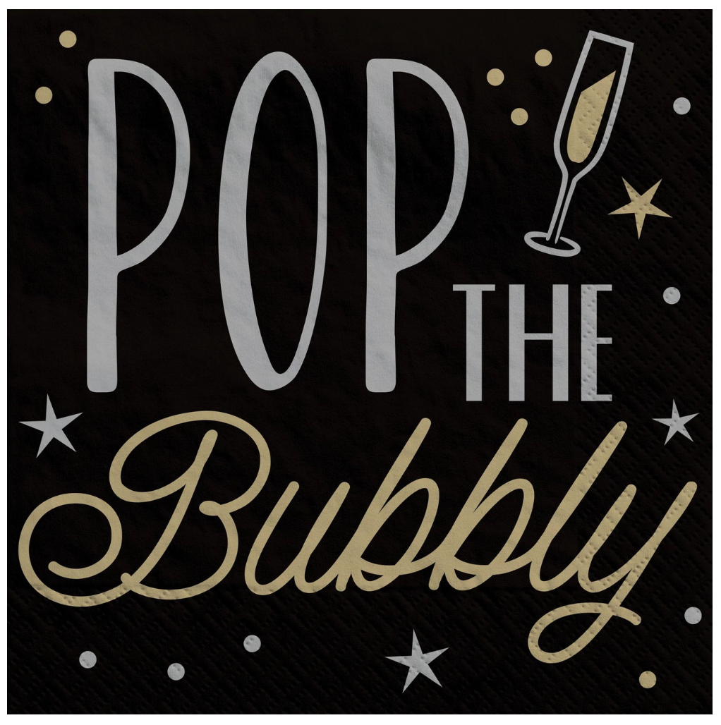 This is The Year Pop the Bubbly Beverage Napkins 16ct