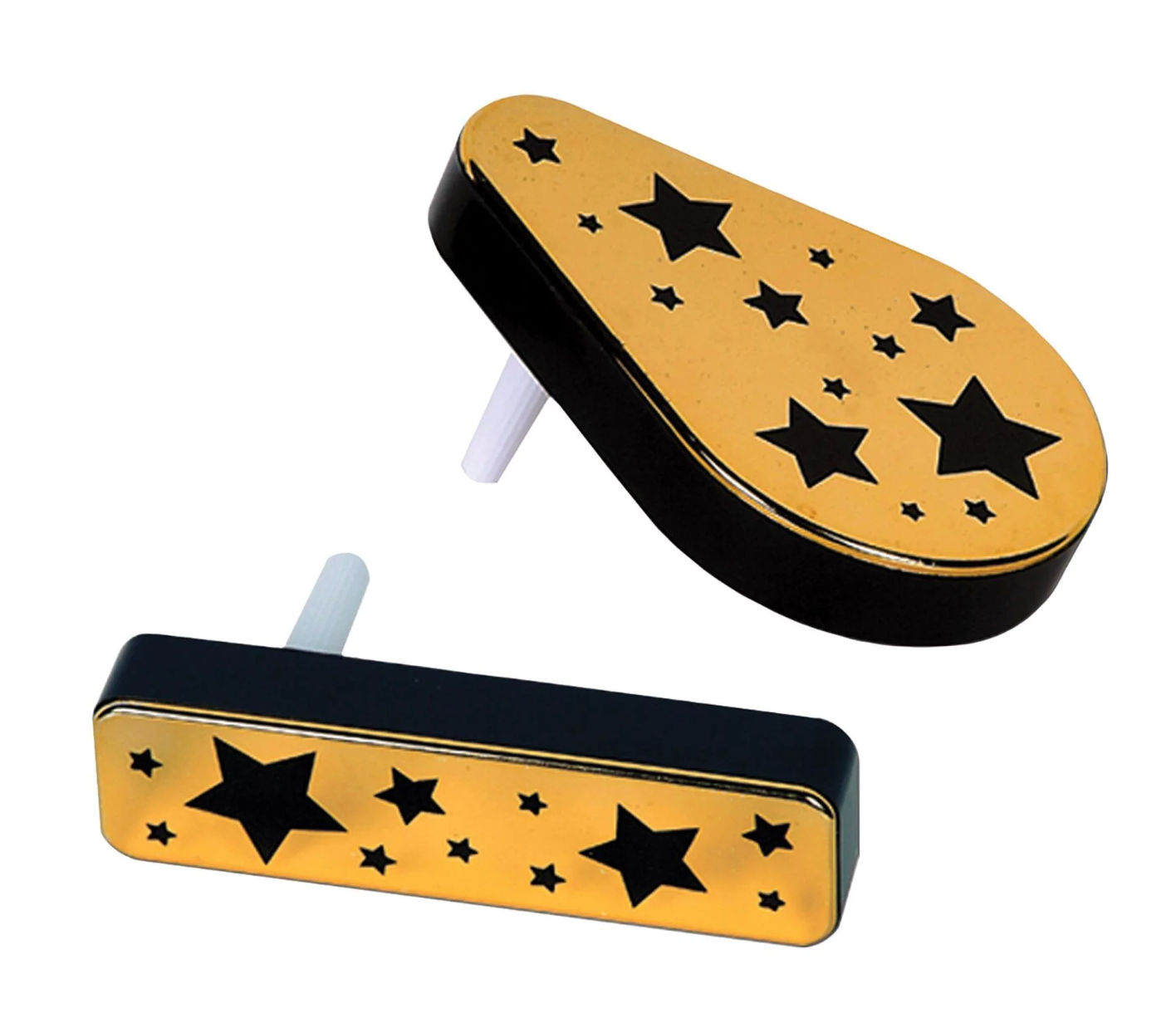 NYE Plastic Metallic Black and Gold Noisemakers
