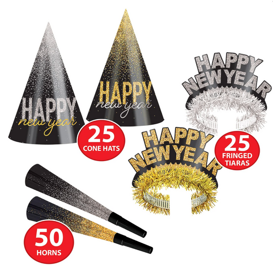 NYE Silver and Gold Midnight Burst Assortment for 50