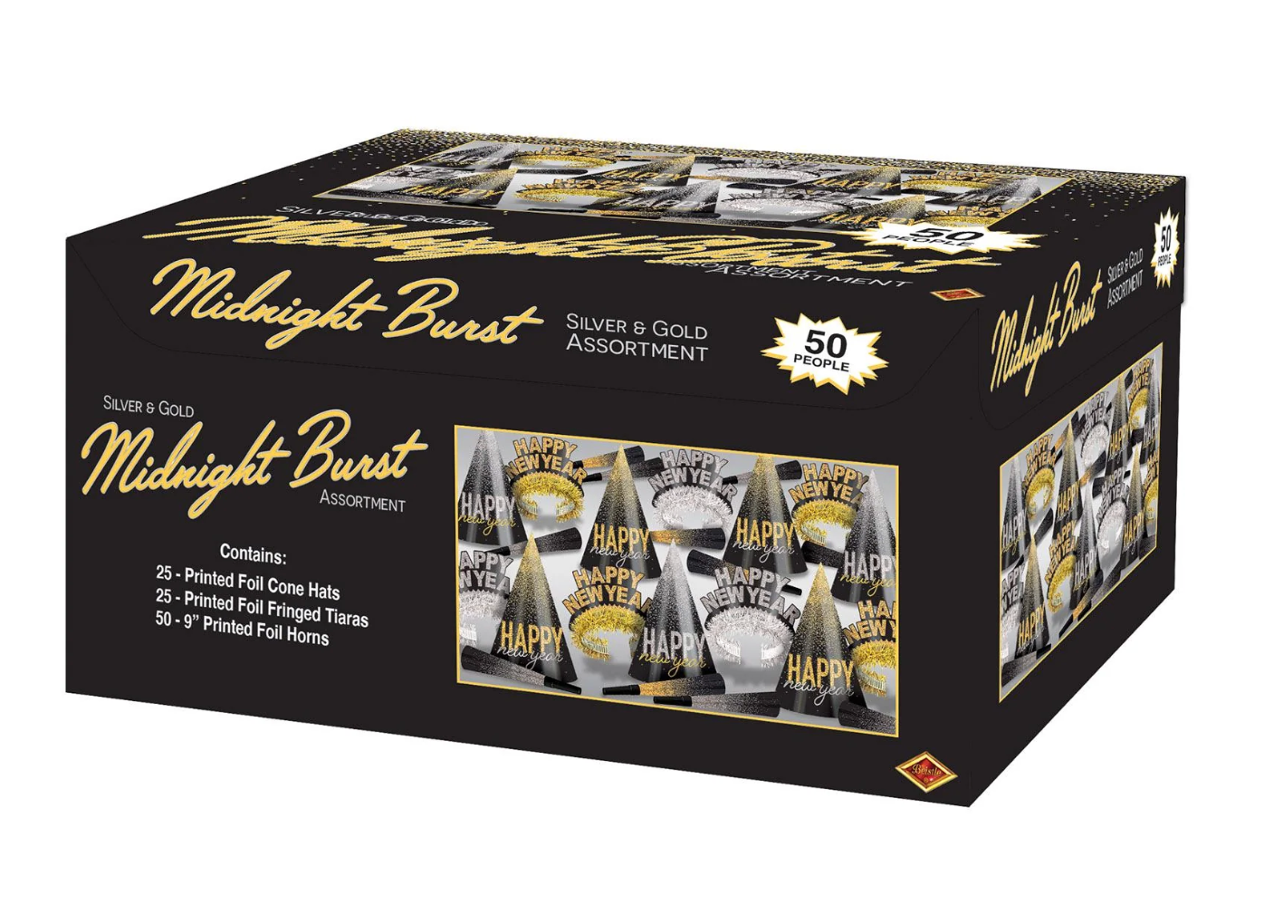 NYE Silver and Gold Midnight Burst Assortment for 50