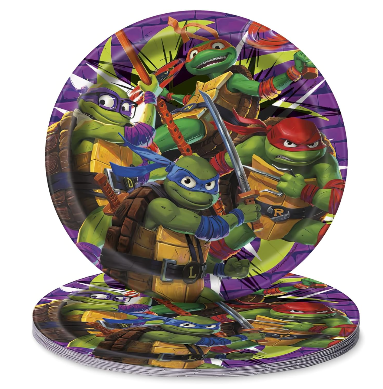 Teenage Mutant Ninja Turtle Mayhem 7 inch Plate 8ct