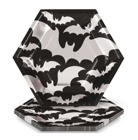 8 Silver Bats 9.25in Hx Shape Plate