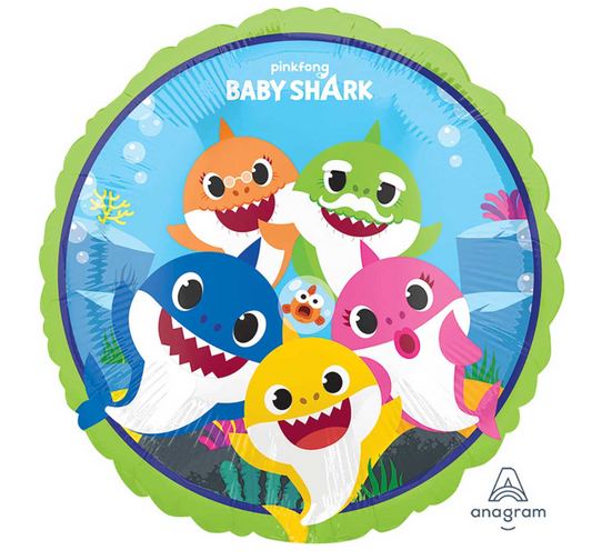 Anagram Baby Shark 17 inch Foil Balloon 1ct