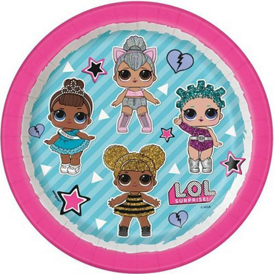 LOL Surprise 7 inch Plates 8ct