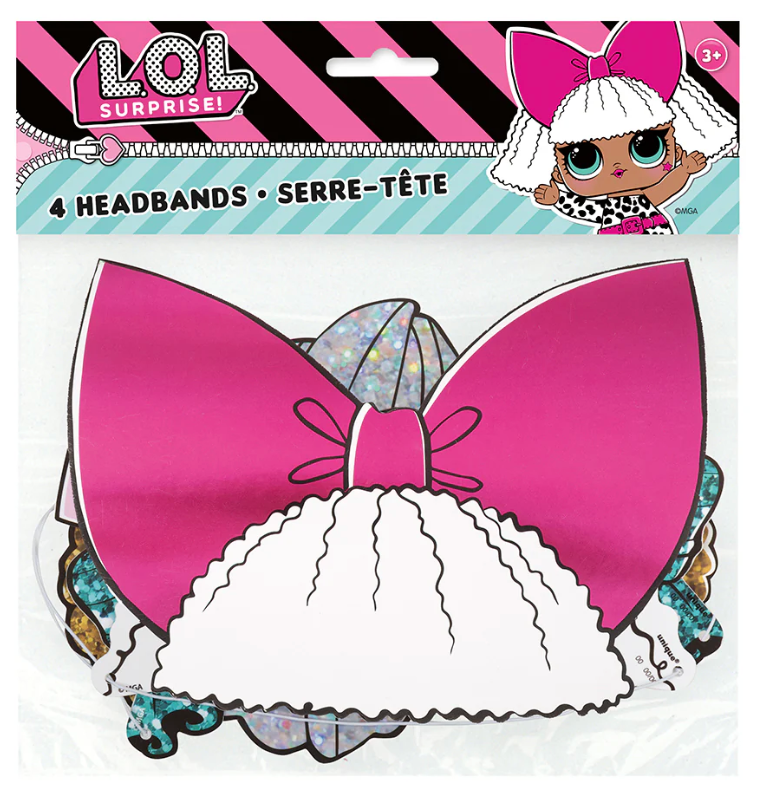 LOL Surprise Paper Elastic Headband 4ct