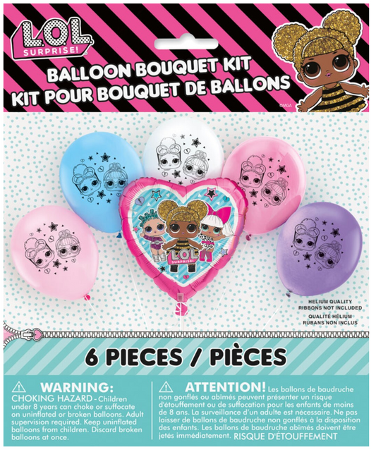 LOL Surprise Foil and Latex Balloon Kit 6pc