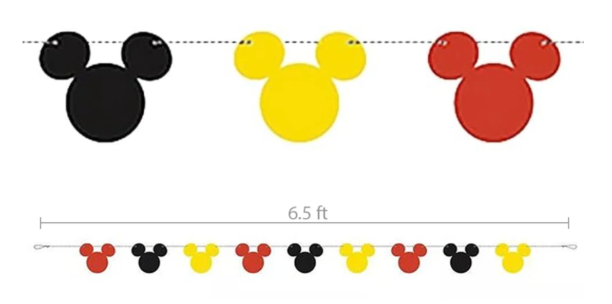 Pancarta con guirnalda de Mickey de 7 pies