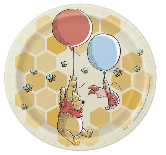 Disney Winnie the Pooh Round 7" Dessert Plates, 8ct