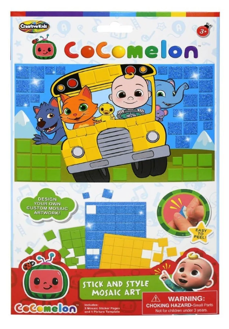 Cocomelon Stick And Style Mosaic Art Pad With Over 200 Stickers