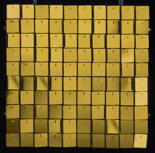 Sequin Shimmer Wall Panel in Gold 12 inch x 12 inch 1ct