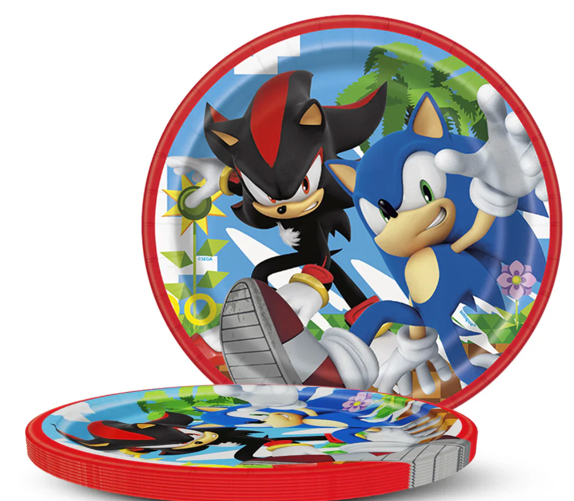 Sonic Plates 7 inch 8ct