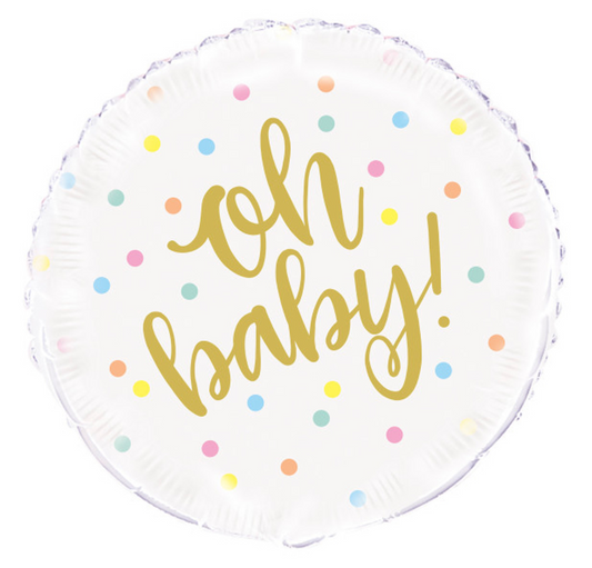 Globo de aluminio Oh Baby de 18 pulgadas
