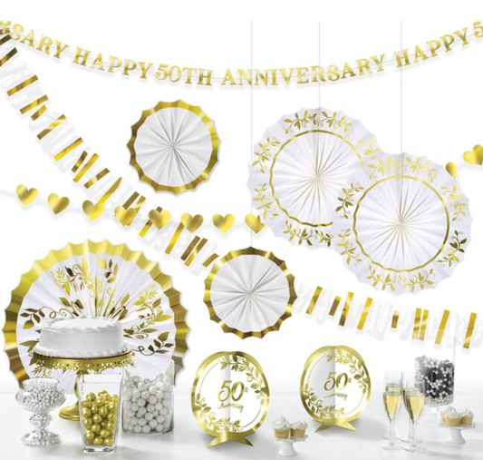 Kit de decoración de habitación para el 50.° aniversario, 10 unidades