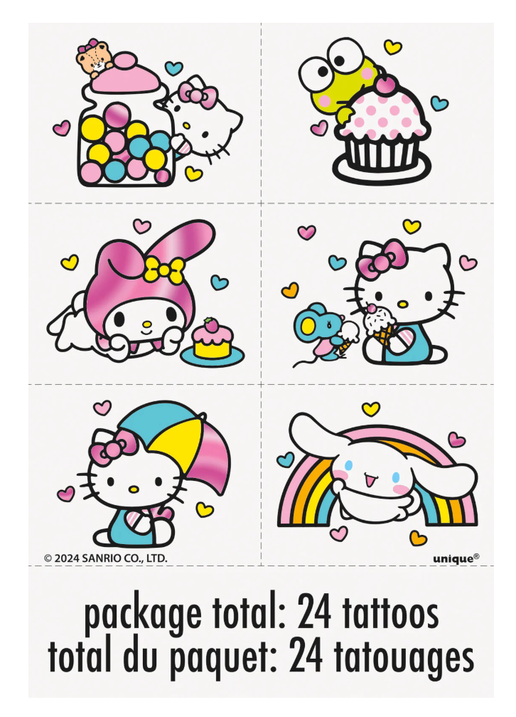 Hello Kitty and Friends Foil Tattoos 24ct