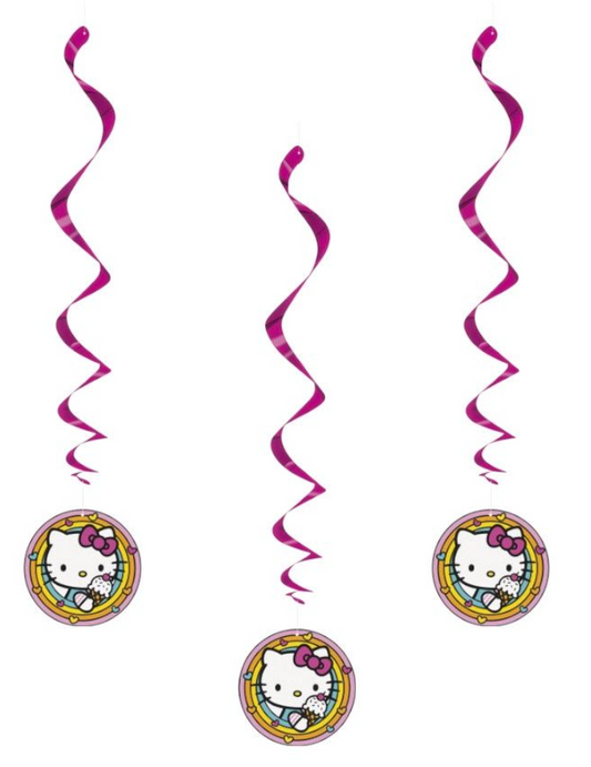 Hello Kitty and Friends 26 inch Hanging Swirl Decorations 3ct