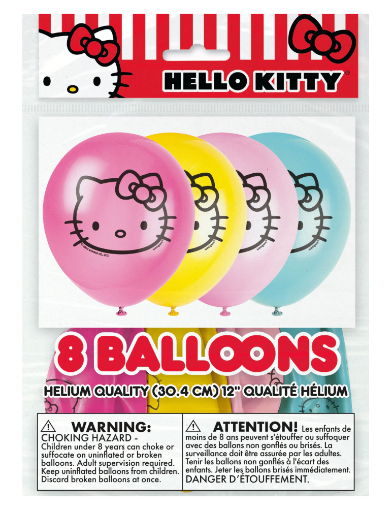 Hello Kitty and Friends Assorted 12 inch Latex Balloons 8ct