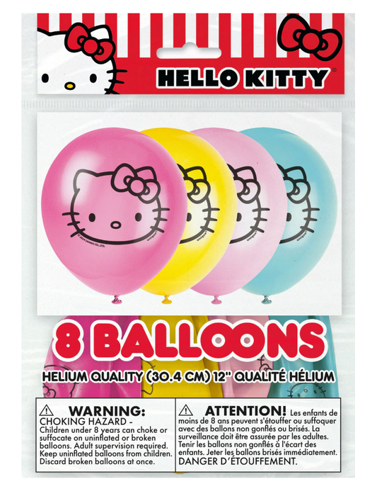 Hello Kitty and Friends Assorted 12 inch Latex Balloons 8ct