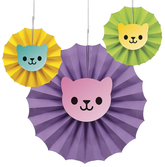 Gabbys Dollhouse Paper Fan Decorations Kit 3ct