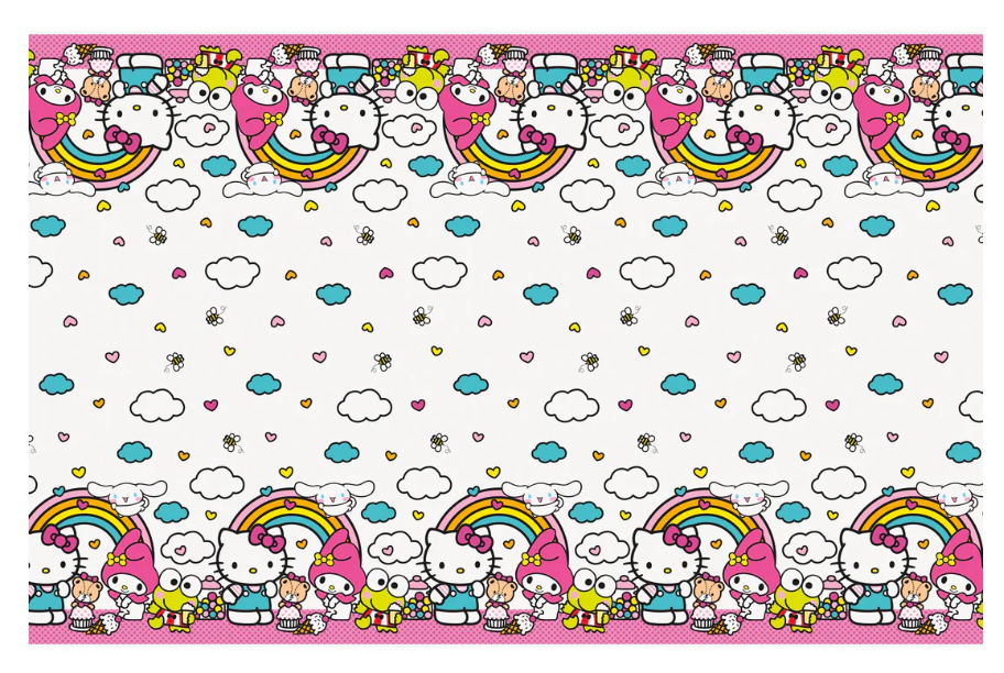 Hello Kitty and Friends Rectangular Plastic Table Cover 54 inch x 84 inch