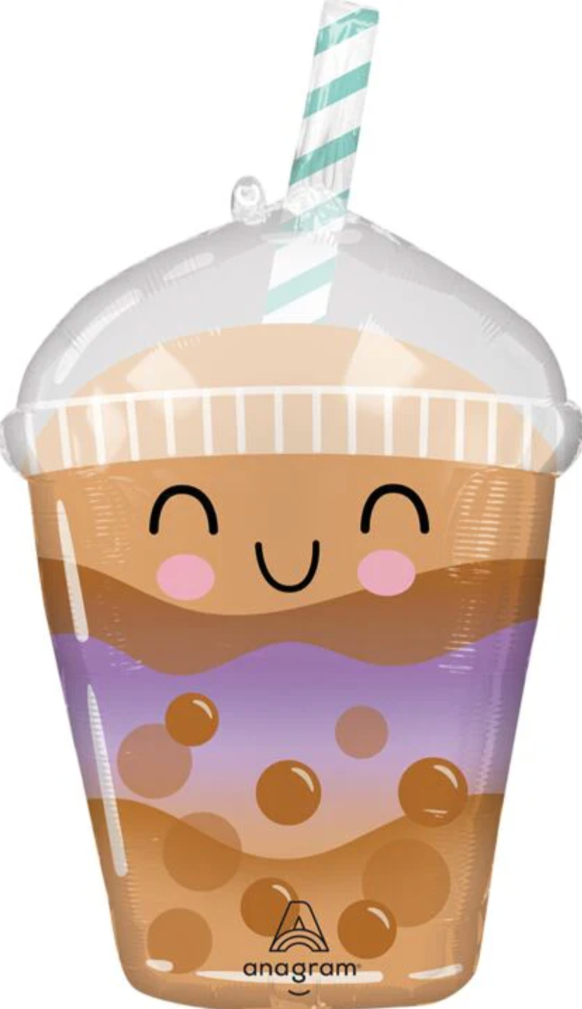 Anagarm Boba Tea Sippy 29 inch Foil Balloon 1ct