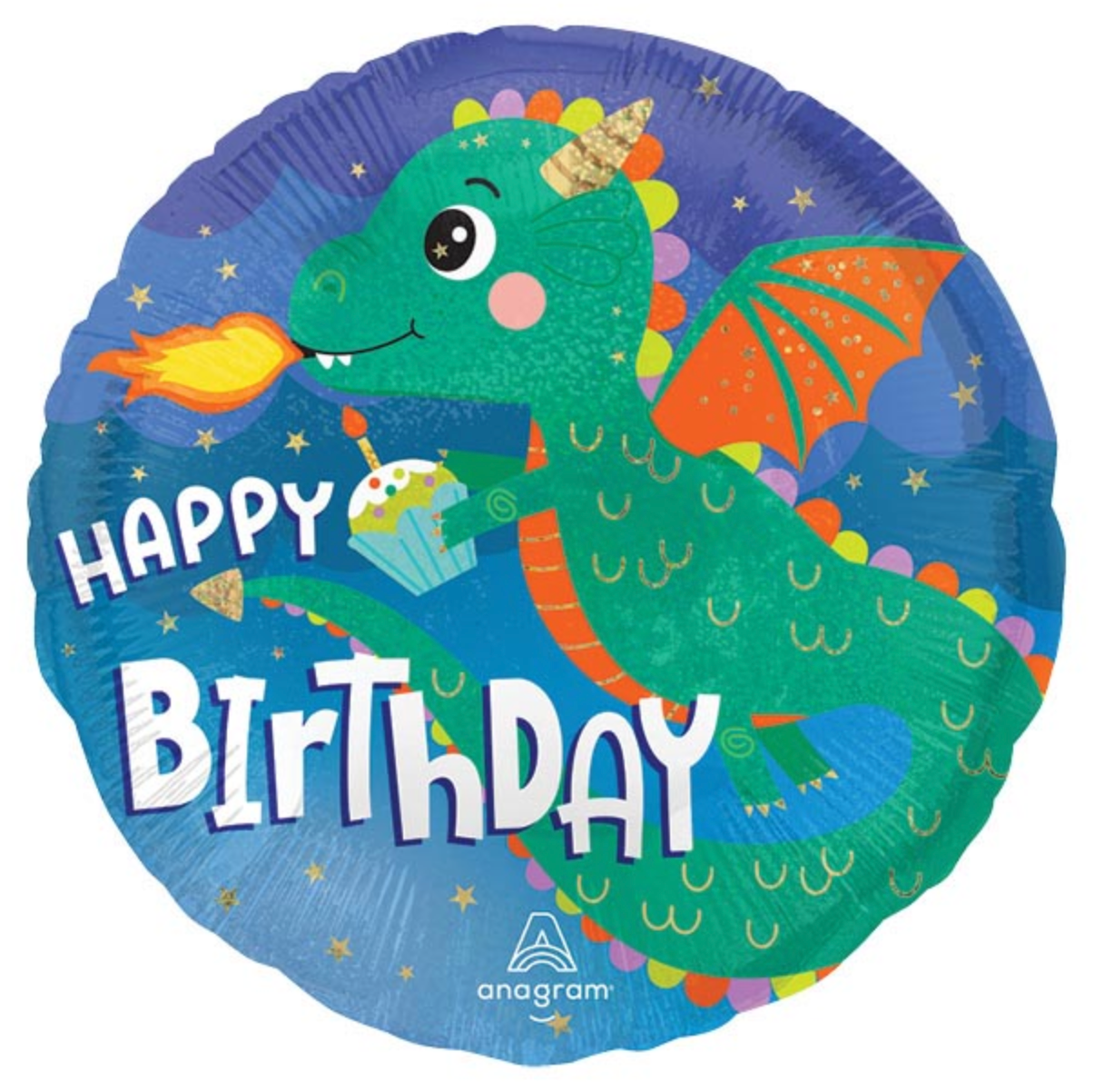 Anagram Cute Dragon Birthday 17 inch Foil Balloon