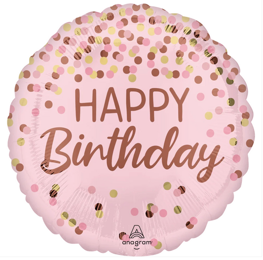 Anagram Happy Birthday Pretty Pink 17 inch Foil Balloon 1ct