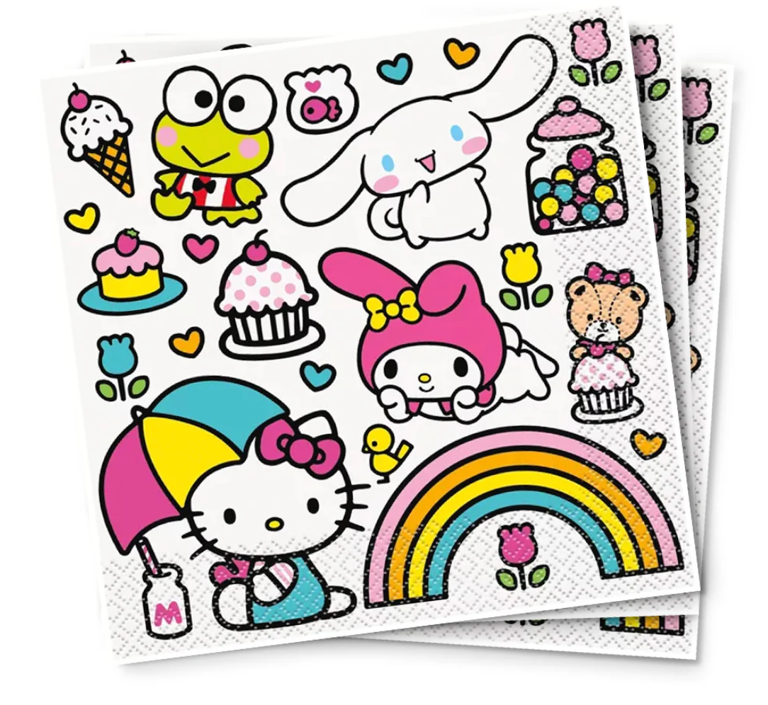 Hello Kitty and Friends Luncheon Napkins 16ct