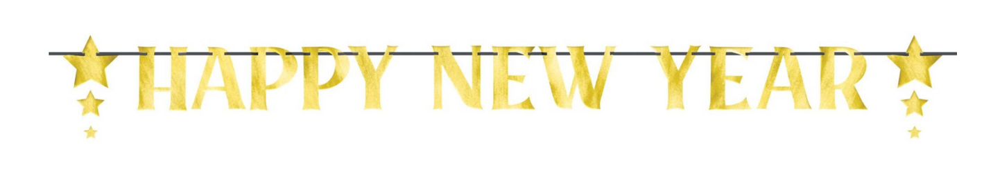 Happy New Year Star Letter Banner Bsg 1ct