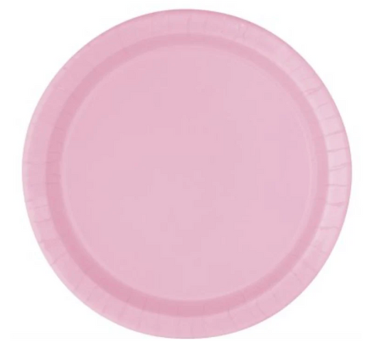 Lovely Pink 9 inch Round Plates 20 ct