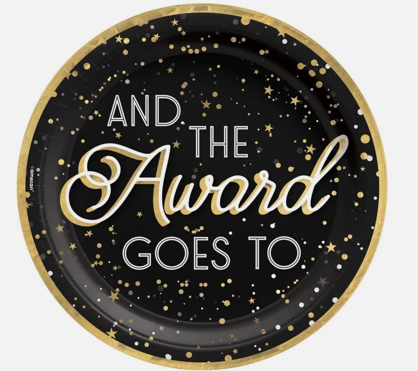 Platos redondos para la noche de premios, 10 pulgadas, 20 unidades