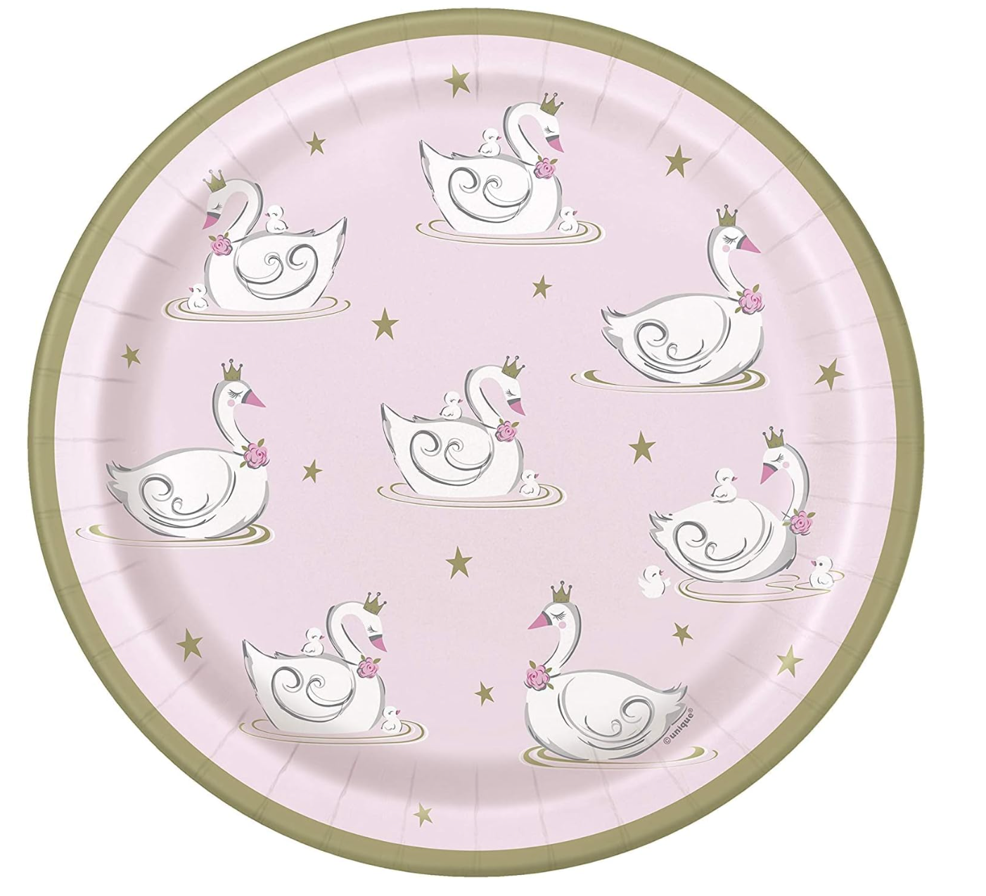 Cisne Cumpleaños 9in Plate 8ct