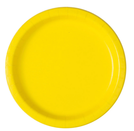 Neon Yellow 9 inch Plate 16ct