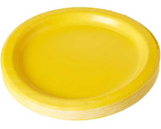 Neon Yellow 7 inch Plate 20ct