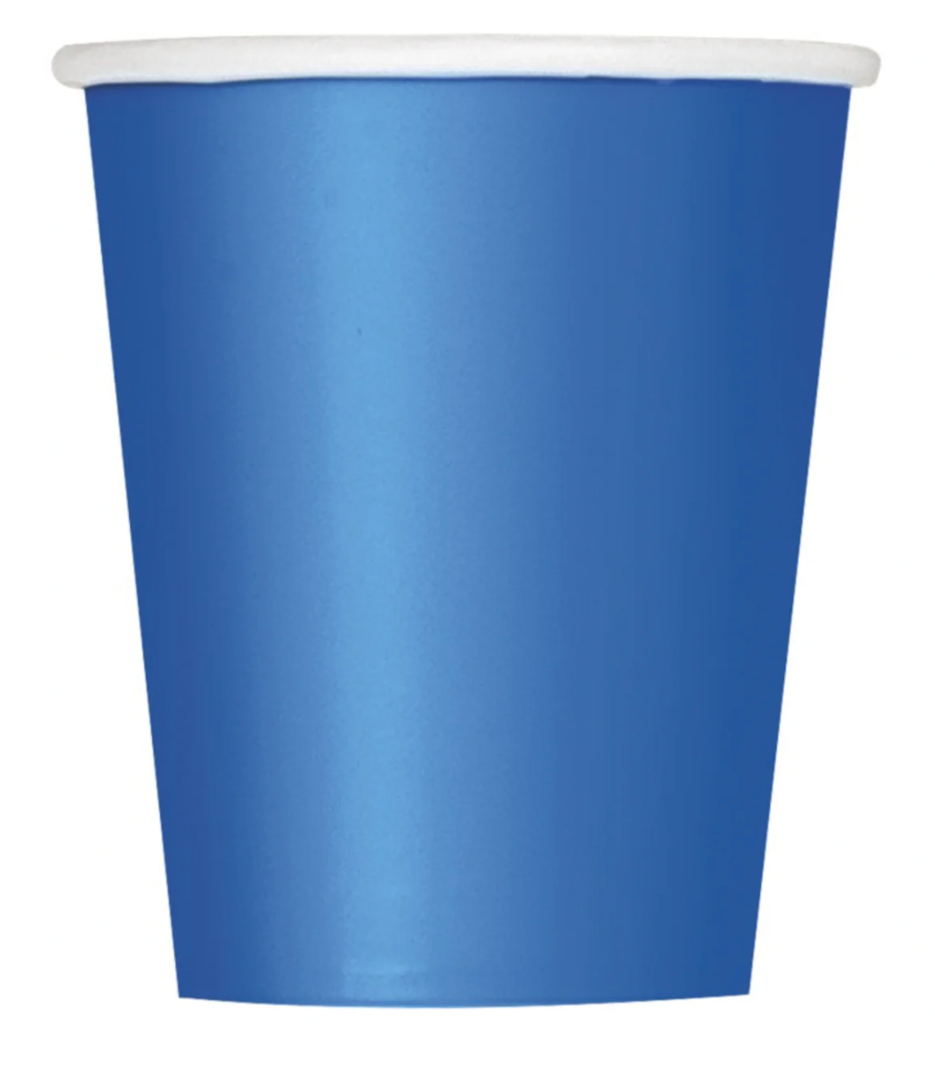 Royal Blue Paper Cups 9 oz. 20 ct