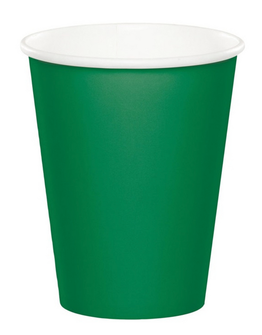 Emerald Green Paper Cups 9 oz. 20 ct