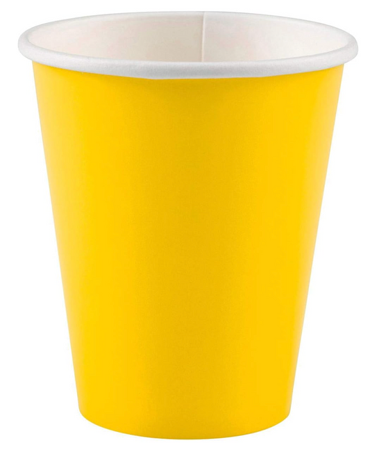 Sunshine Yellow Paper Cups 9 oz. 20 ct