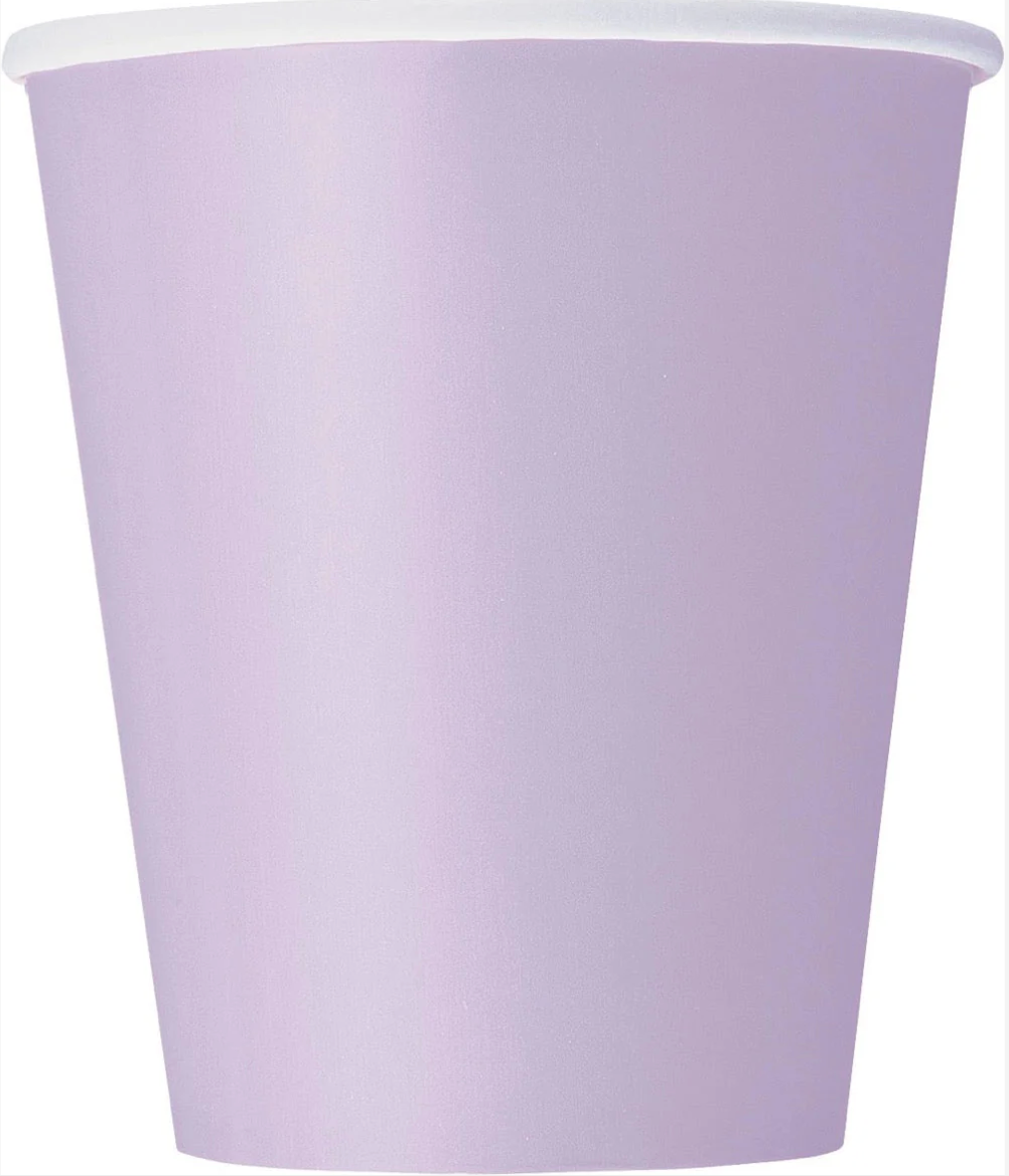 Lavender Paper Cups 9 oz. 20 ct