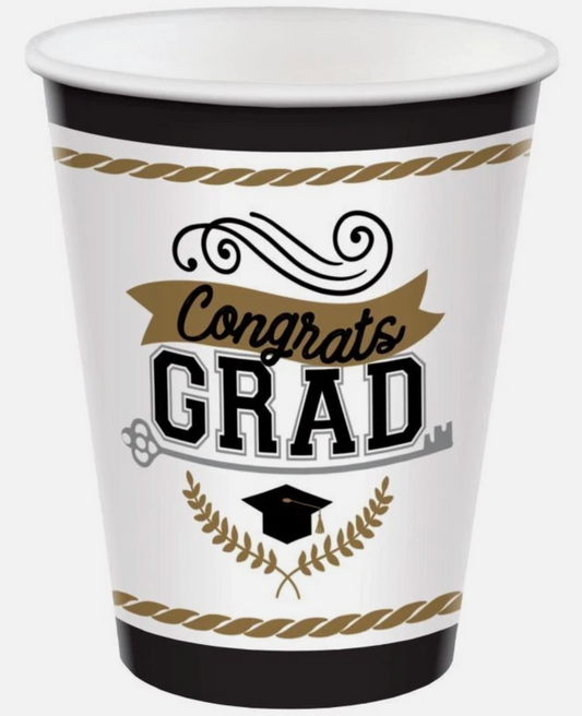 El logro de graduación es clave, tazas de 9 onzas, 50 unidades